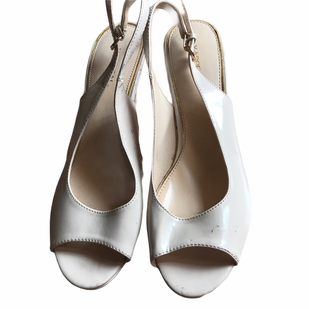 Xappael Sling Back Open Toe Beige Heels Size 9